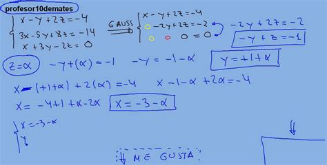 Gauss 7b Compatible Indeterminado Ejercicio Resuelto Youtube