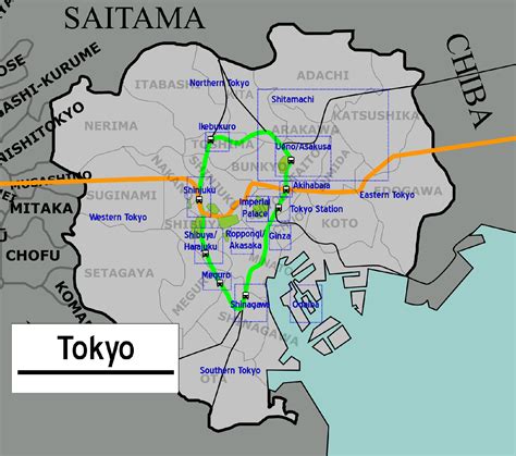 Tokyo Map Japan