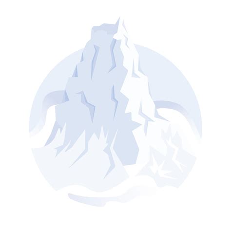 A flat illustration of glacier 11948306 Vector Art at Vecteezy