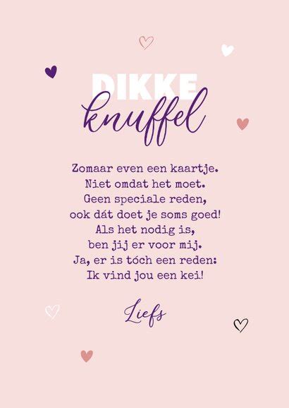 Kika Zomaar Kaart Dikke Knuffel Beertje Hartjes Kaartje Go