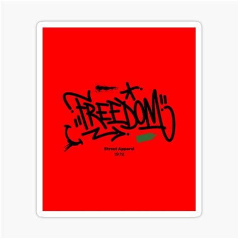 "Freedom Graffiti | Graffiti Mural Art and Street Art" Sticker for Sale ...