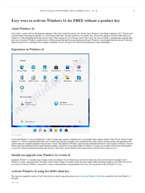 Easy Ways To Activate Windows 11 For Free Without A Product Key Pdf