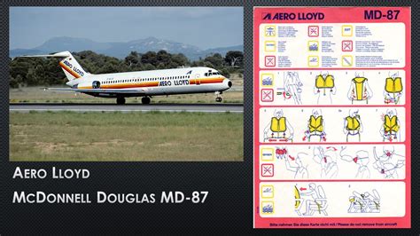 1291 Aero Lloyd McDonnell Douglas MD 87 Airlines Safety Cards ELLX