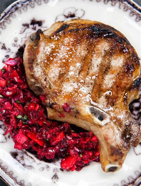 Grilled Pork Chops With Cherry Salsa Recipe