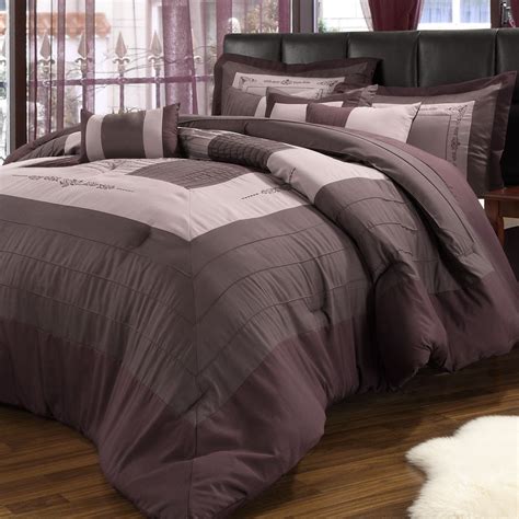 Purple Comforter Set Plum Bedding Luxury Comforter Sets Queen