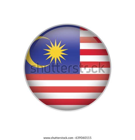 Malaysia Flag Button Stock Vector Royalty Free 639060115 Shutterstock