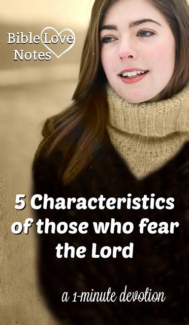 Bible Love Notes 5 Characteristics Of God Fearers