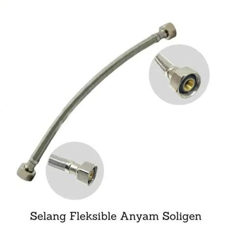 Jual Selang Shower Selang Flexible Anyam Stainless 30cm 40cm Soligen