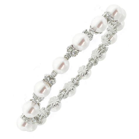 Tiffany Aria Pearl Diamond Platinum Bracelet at 1stDibs | tiffany aria ...