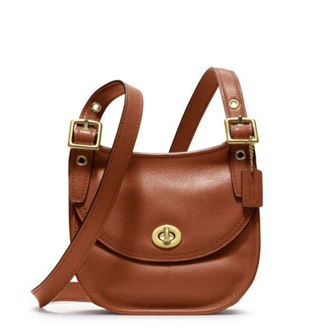 Lyst Coach Legacy Leather Mini Saddle Bag In Brown