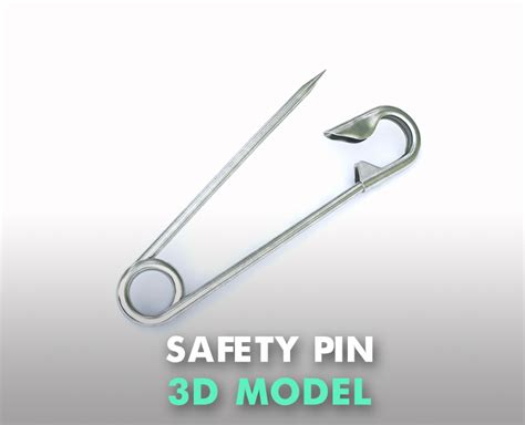 Safety Pin 3d Model Flippednormals