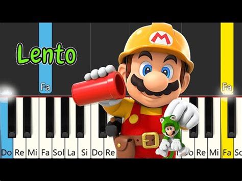 Super Mario Maker 2 TUTORIAL DE PIANO Lento YouTube