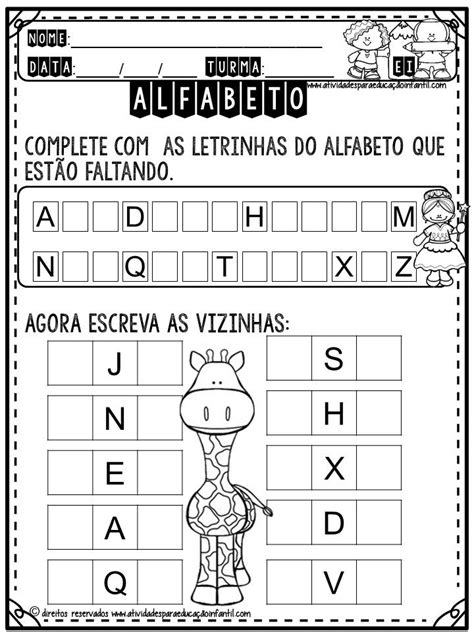 Atividade Do Alfabeto Para Educa O Infantil Esta Apostila Tem O Valor