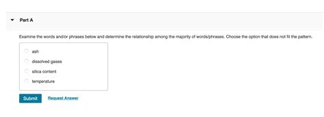 Solved Part A Examine The Words And Or Phrases Below And Chegg