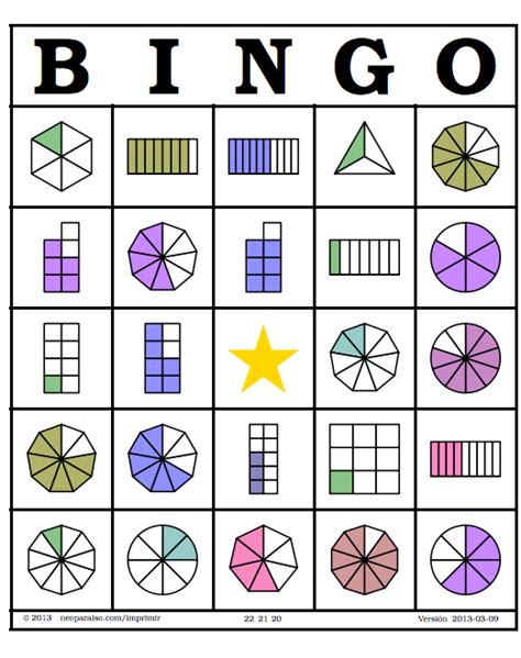 Bingo Las Fracciones Teacher Made Twinkl