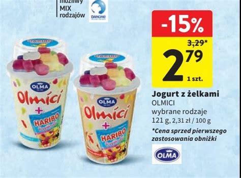 Jogurt czekoladowy z żelkami haribo Olma olmici cena promocje