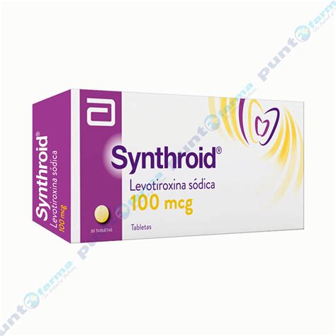 Synthroid Mcg Levotiroxina Sodica Caja De Tabletas Punto Farma