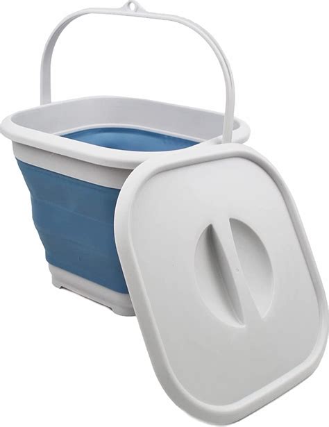 Seau Pratique Carr Pliable De L Avec Couvercle Seau Eau Carr