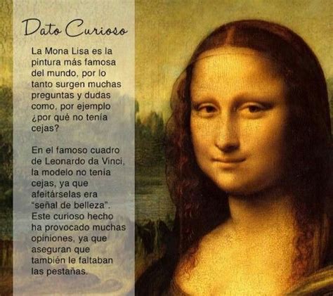 Dato Curioso De La Pintura Mona Lisa Pinturas De Famosos Mona