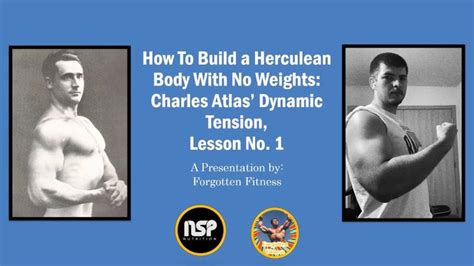 Charles Atlas Dynamic Tension Lesson No 1 How To Build A Herculean