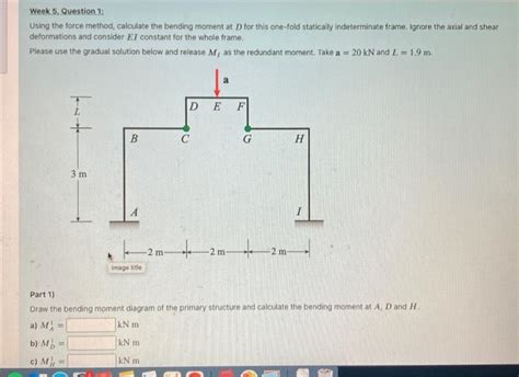 Solved Week 5 Question 1 Using The Force Method Calculate Chegg