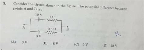 3 Consider The Circuit Shown In The Figure The Potential Difference