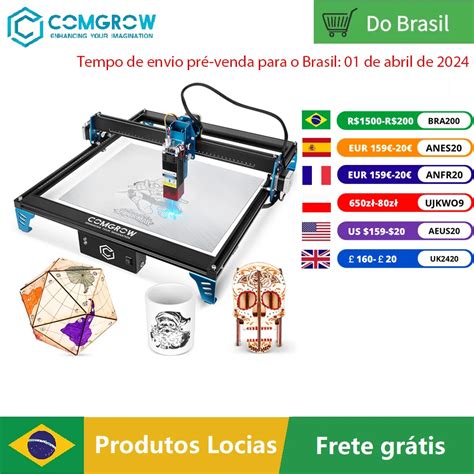 COMGROW CNC Gravador A Laser De Alta Precis O CNC Madeira Router M