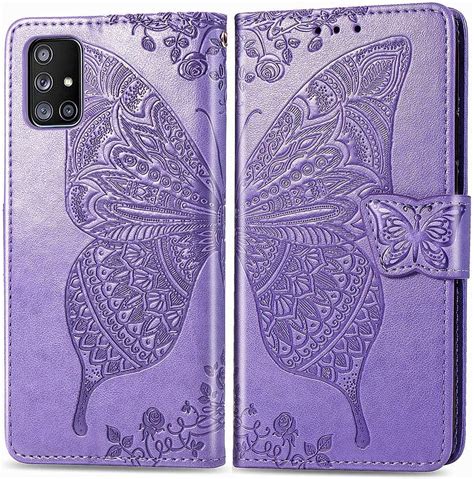 Meupzzk For Samsung Galaxy A71 5g Wallet Case Not Fit A71 4g Embossed Butterfly