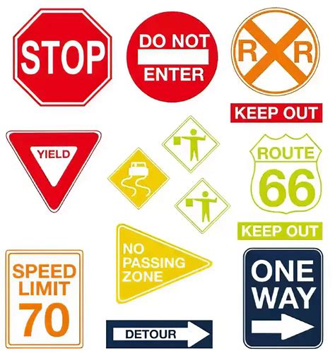 Custom Winding Road Signs Symbols No Through Blue Yellow Circle Red