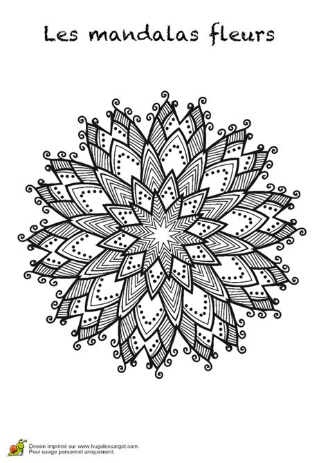 Coloriage Les Mandalas Fleurs Sur Hugo 28 Sur