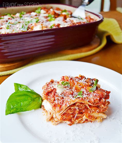 Lasagna with Meat Sauce - Flavor From Scratch