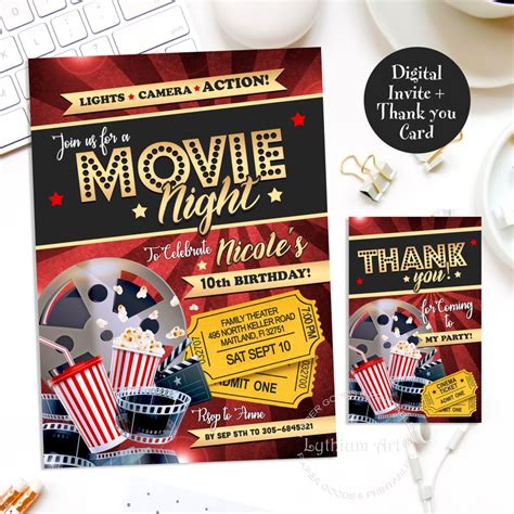 Movie Party Banner Movie Night Banner Movie Night - Etsy