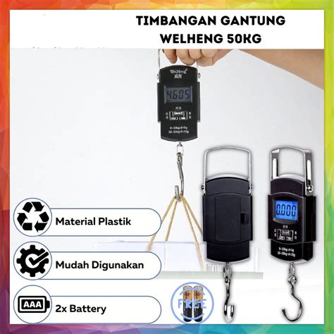 Timbangan Gantung Digital WEIHENG WH A08 Max 50kg Timbangan Kait