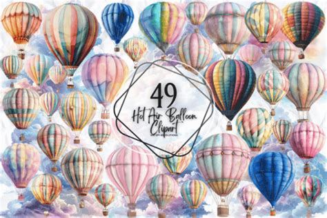 Hot Air Balloon Clipart Graphic By Markicha Art Creative Fabrica