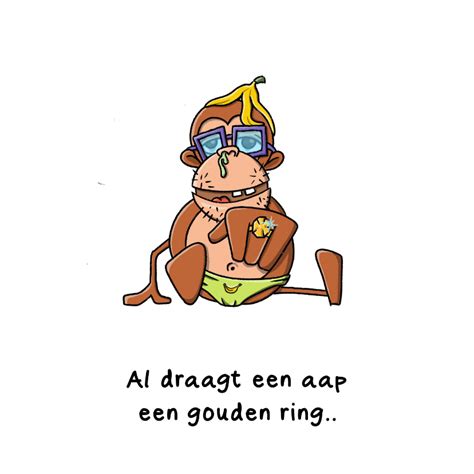 Liefde Kaart Gouden Ring Aap Liefde Kaarten Kaartje2go