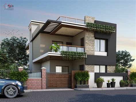 Duplex House Elevation Best Exterior Design Architectural Plan Hire A Make My House Expert