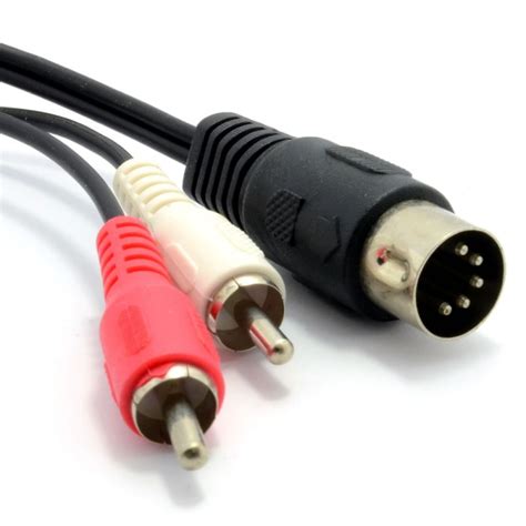 Pin Male Din Plug To X Rca Phono Male Plugs Audio Cable M Cm