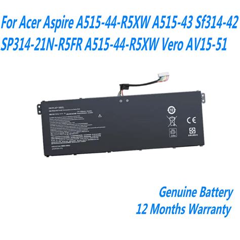 Bater A Ap B L Para Port Til Acer Aspire Nueva Bater A De V