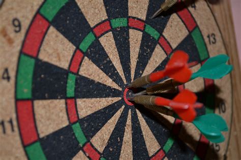 Filedarts In The Middle Of A Dartboard Wikimedia Commons