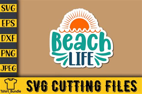 Beach Life Sticker Graphic By Tshirtbundle · Creative Fabrica