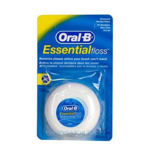Зубная нить Oral-B Essential, невощеная, 50 м купить в интернет ...