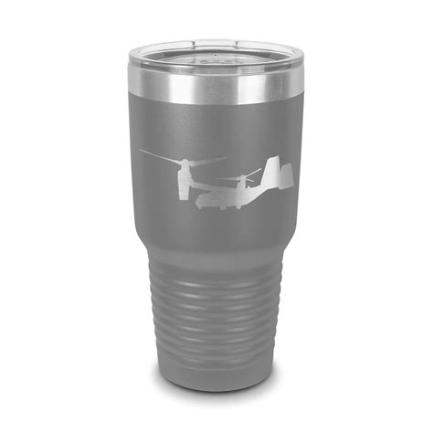 V 22 Osprey Tumbler 30 Oz Laser Engraved W Clear Lid Stainless