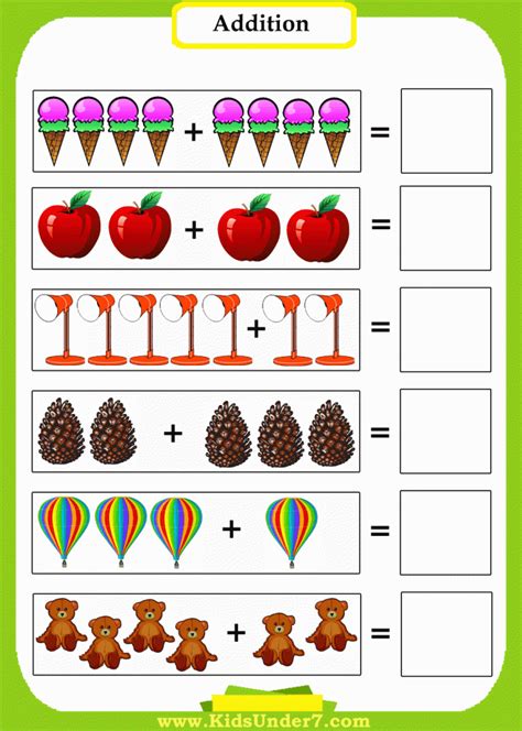 Addition For Kindergarten Worksheets Worksheetscity