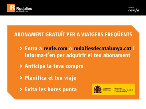 Rodalies Catalunya on Twitter INFO Abonament gratuït per a