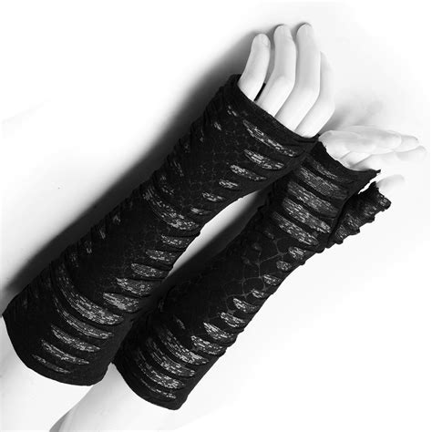 Black Mens Gothic Fingerless Gloves By Punk Rave • The Dark Store™