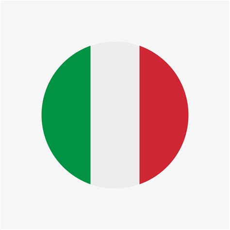 redondo ícone de vetor bandeira italiana isolado no fundo branco a