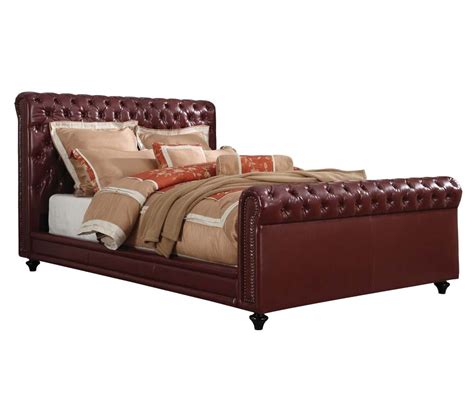 Acme Ilana Queen Platform Bed W Storage In Brown Cherry 24590q