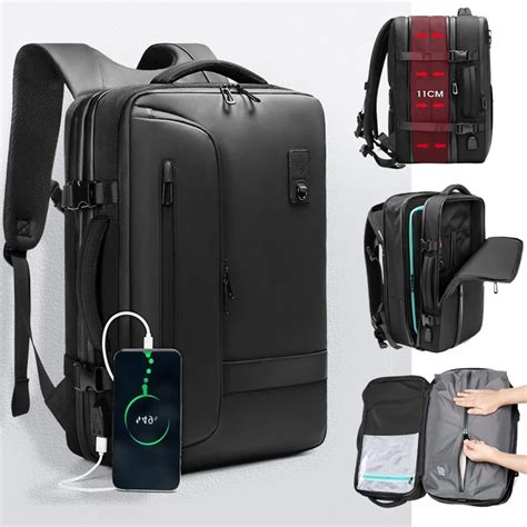 Mochila Airbag Expans Vel De Grande Capacidade Para Homens