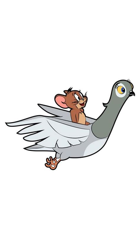 Tom and Jerry Jerry Flying on Pigeon Sticker in 2022 | Tom and jerry, Tom and jerry wallpapers ...