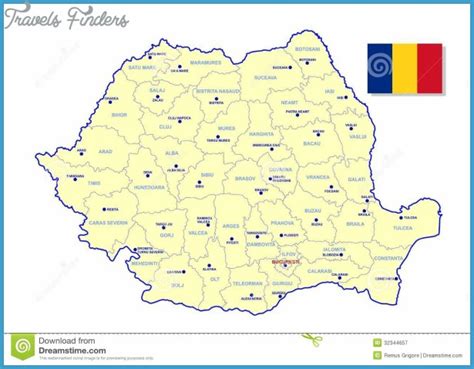 Romania Map With Counties - TravelsFinders.Com